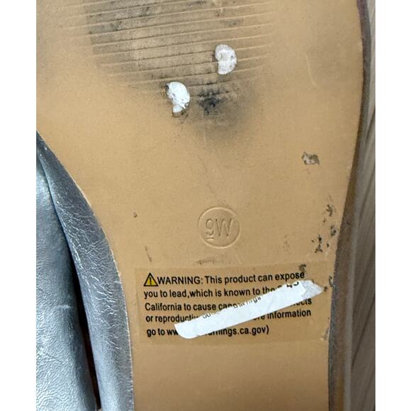 Fashion To Figure Women’s Bailey Ballet Flat Silver 9W - Picture 7 of 8